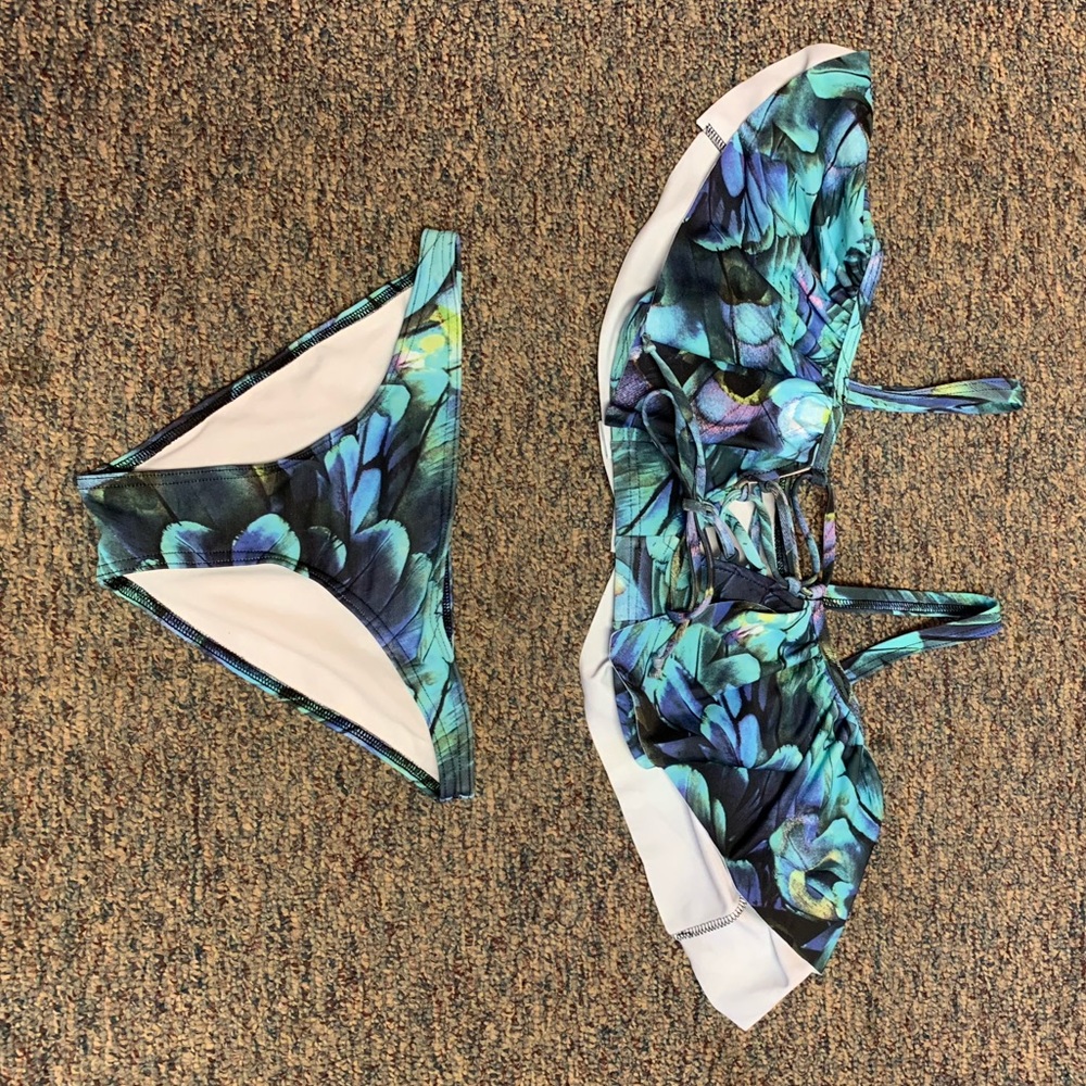 ASOS peacock print bikini for larger bust